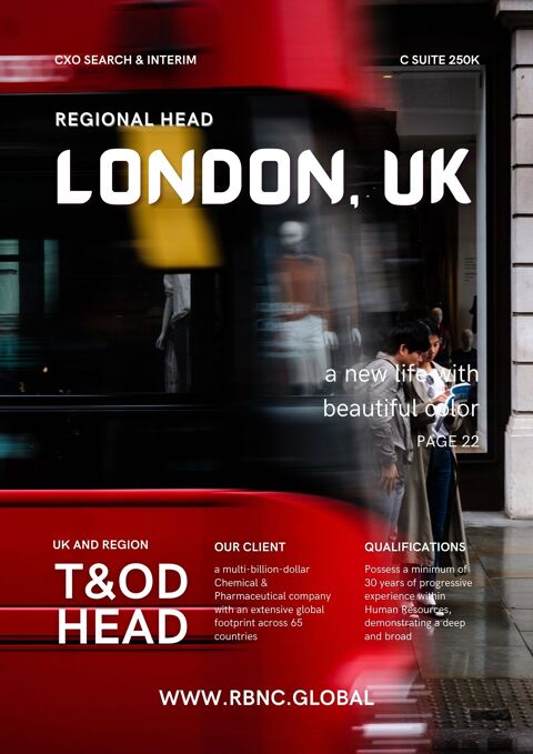 Regional Head - Talent & Organizational Development (Europe Region)